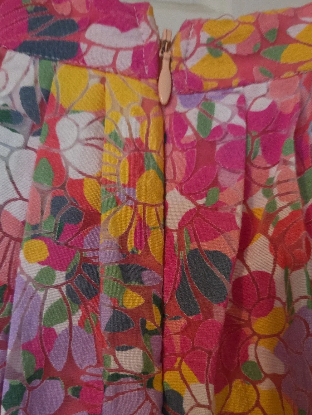 Kate Spade New York multi-color floral midi dress with a V-neckline
